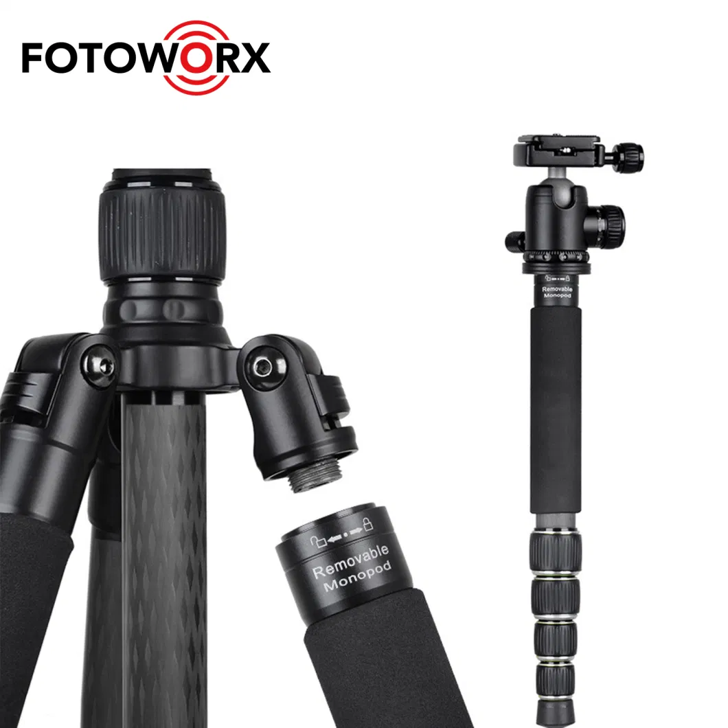Fotoworx Carbon Fiber Professional Tripod for DSLR Camera Photography