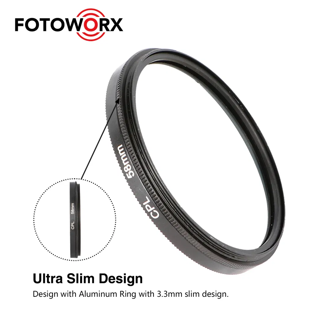 58mm Mc CPL Lens Filter Water Multi-Coated 12-Layer