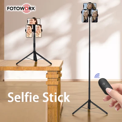 Fotoworx Aluminum Alloy Selfie Stick for Photo Video Shooting