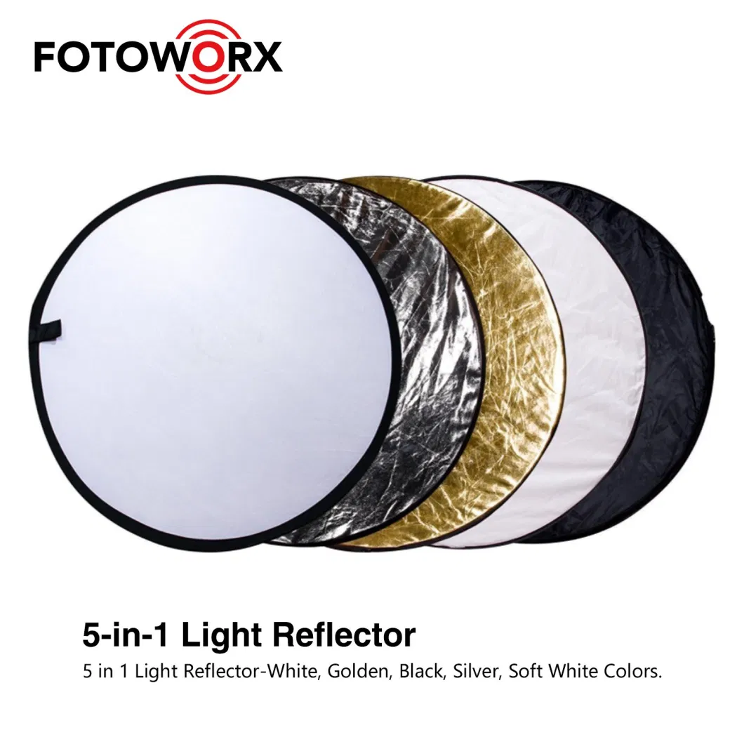5-in-1 Portable Collapsible Round Multi-Disc Photography Light Reflector