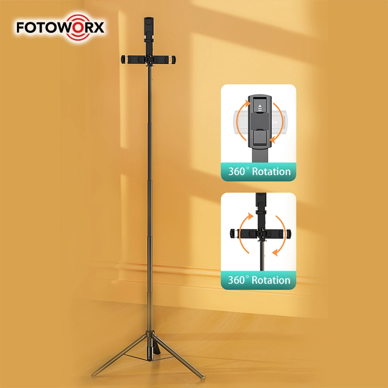 Fotoworx Table Tripod Selfie Stick for Cellphone Live Streaming
