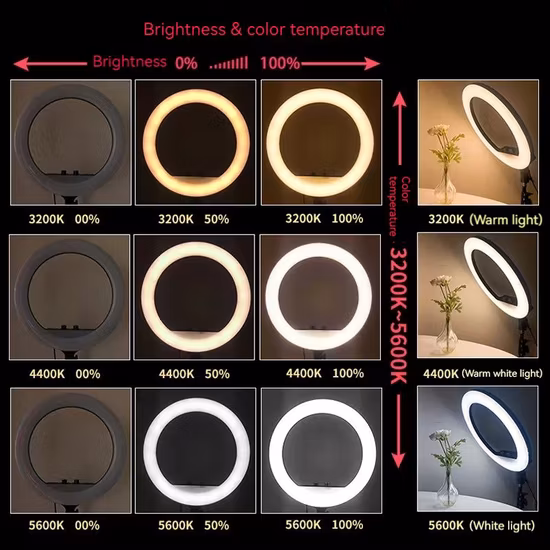 Photography Lighting Heart Shaped Ring Light 3200K